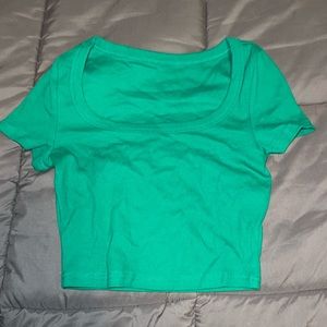 Green Crop Top
